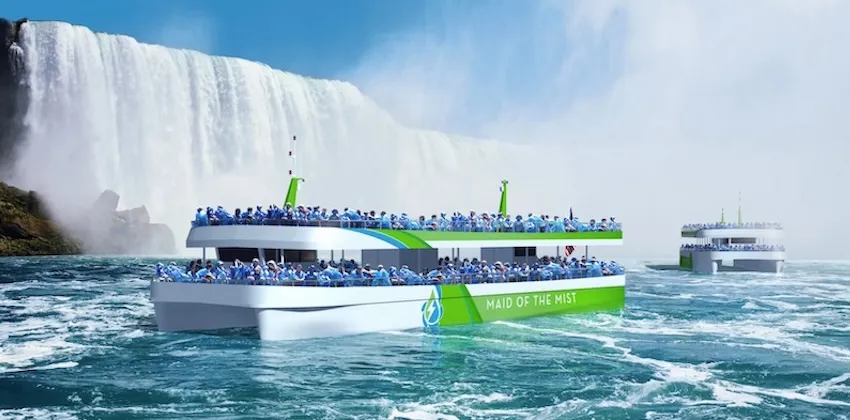 Maid of the Mist boat ride and Niagara Falls panoramic view during 1-day tour
